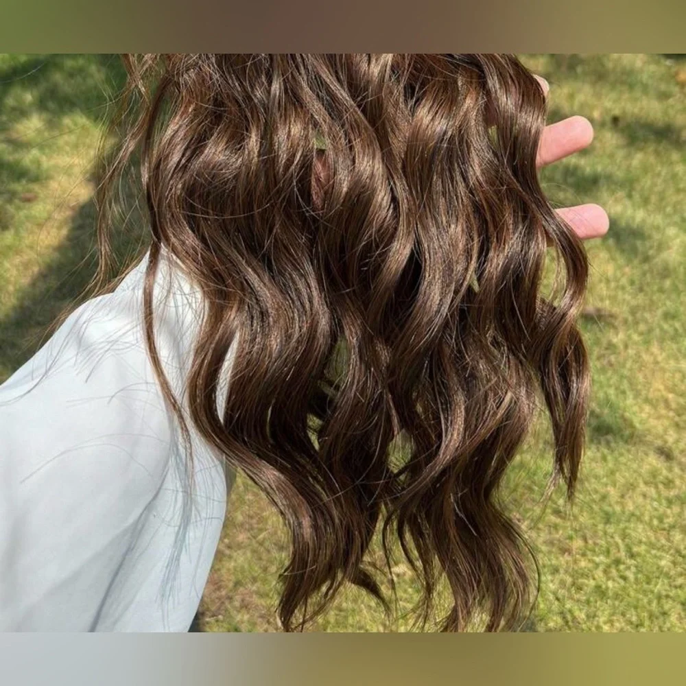 Copper Medium Brown 22 In Clip in long Hair Extensions for Women